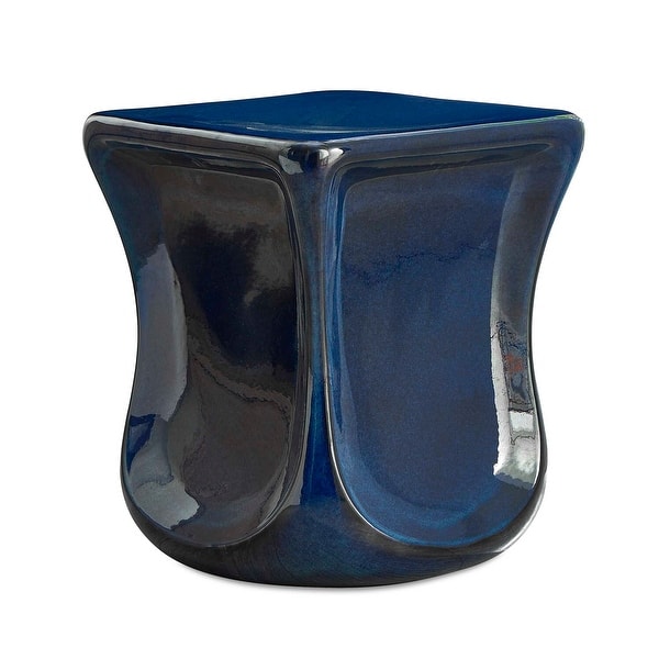 slide 2 of 5, Uttermost Kaz Deep Blue Garden Stool