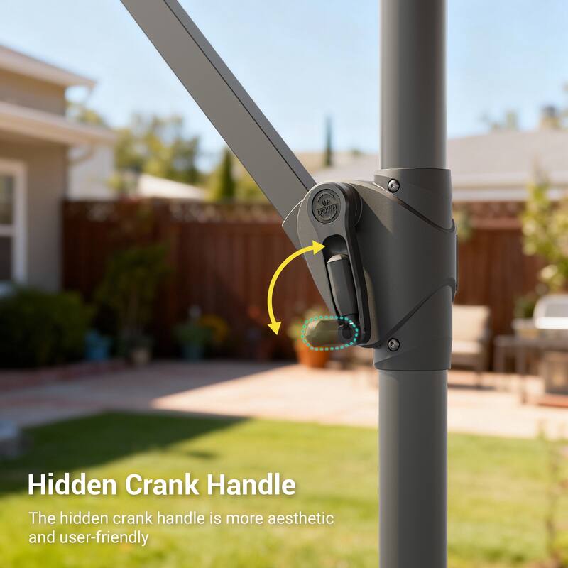 Sonkuki Outdoor 10FT Patio Offset umbrella for Garden