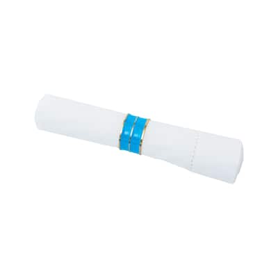 Enamel Azure Napkin Ring Set of 6 - Set of 6