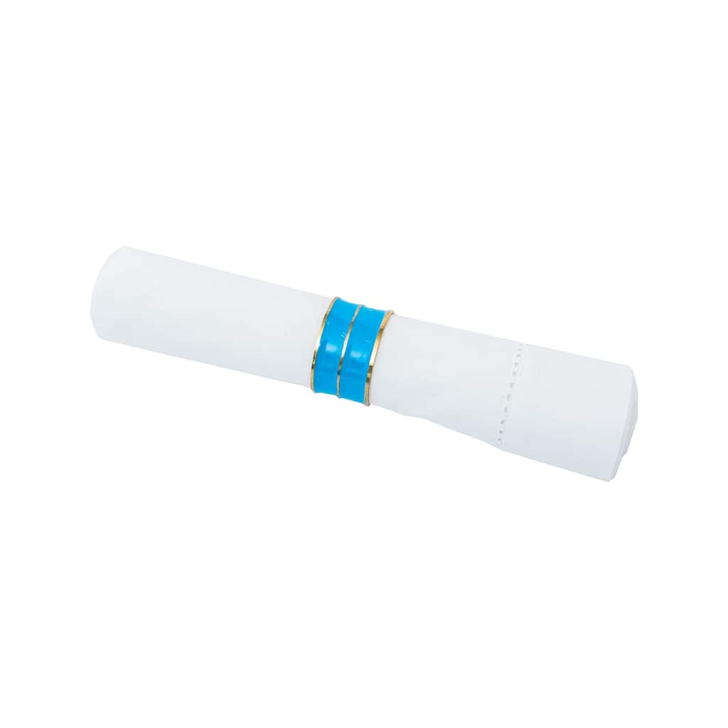 Enamel Azure Napkin Ring Set of 6 - Set of 6