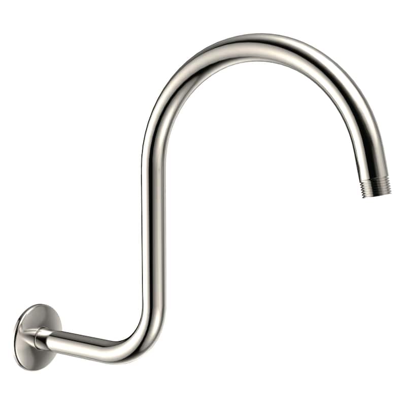 Kingston Brass Restoration 14" Wide Shower Arm with Flange - Polished Nickel