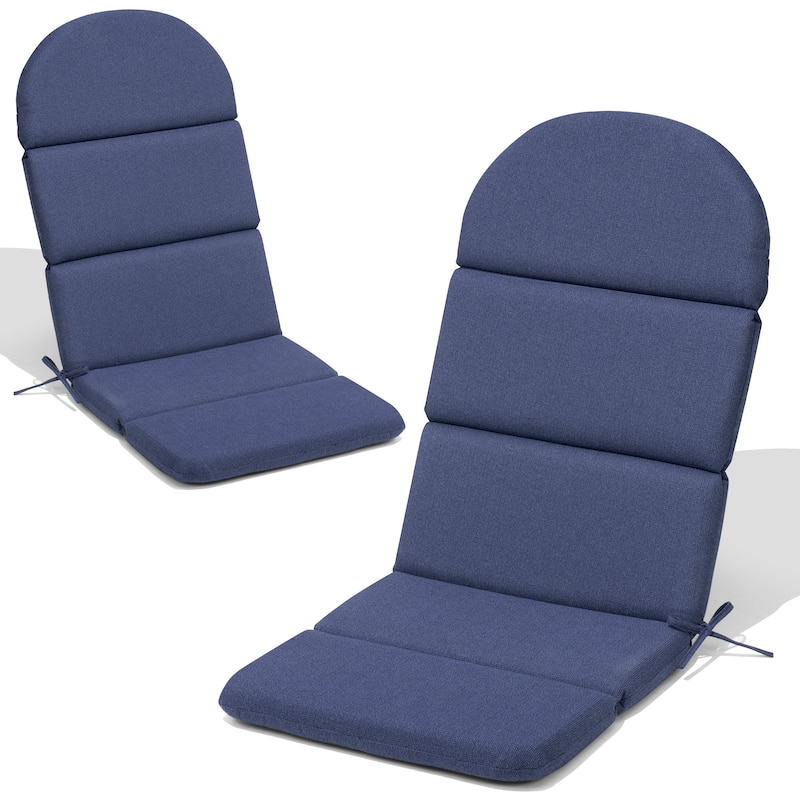 Patio Outdoor Adirondack Chair Cushion with Ties - 2PC - SKY