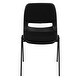 preview thumbnail 10 of 10, 880 lb. Capacity Padded Ergonomic Shell Stack Chair with Metal Frame - 23.5"D x 19.25"W x 32"H