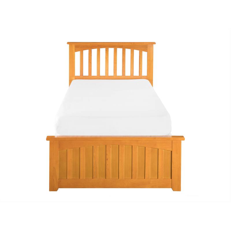Antique Platform Bed with Footboard & Drawers - Grey Bedroom Furniture Set