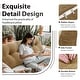 preview thumbnail 131 of 182, WOWMAX Large Reading Wedge Headboard Pillow for Bed Rest Back Support