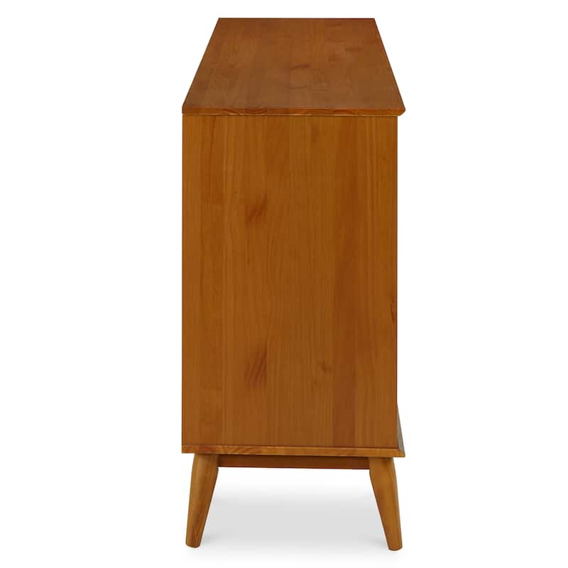 Mid-Century Castahno Solid Wood Six Drawer Dresser