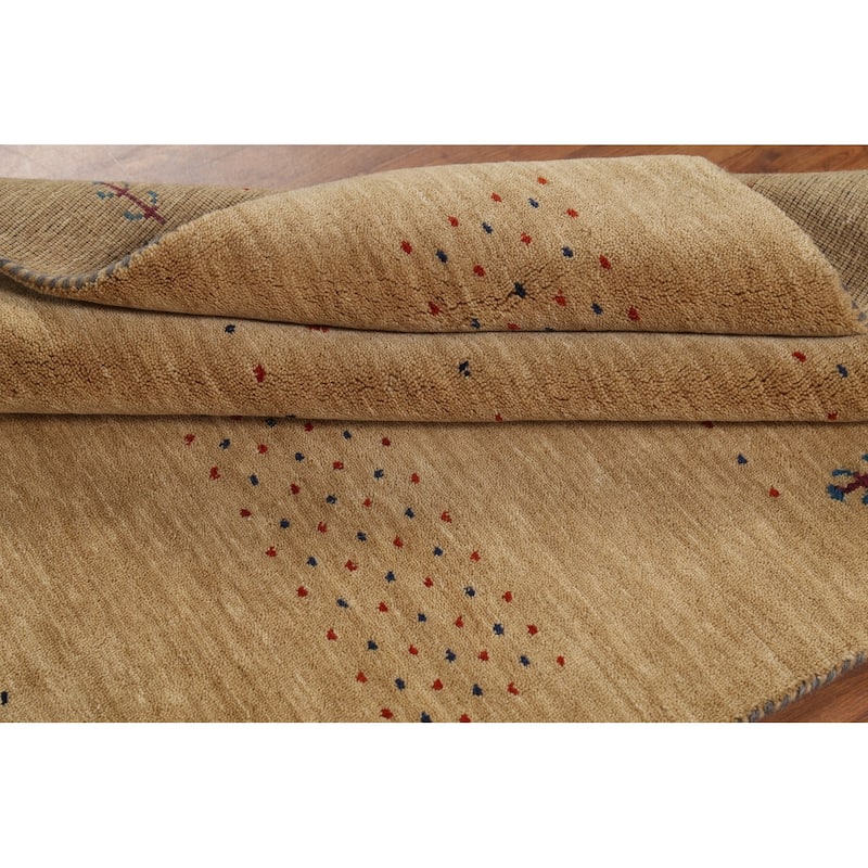 Tribal Gabbeh Indian Accent Rug Handmade Wool Carpet - 3'11"x 5'10"