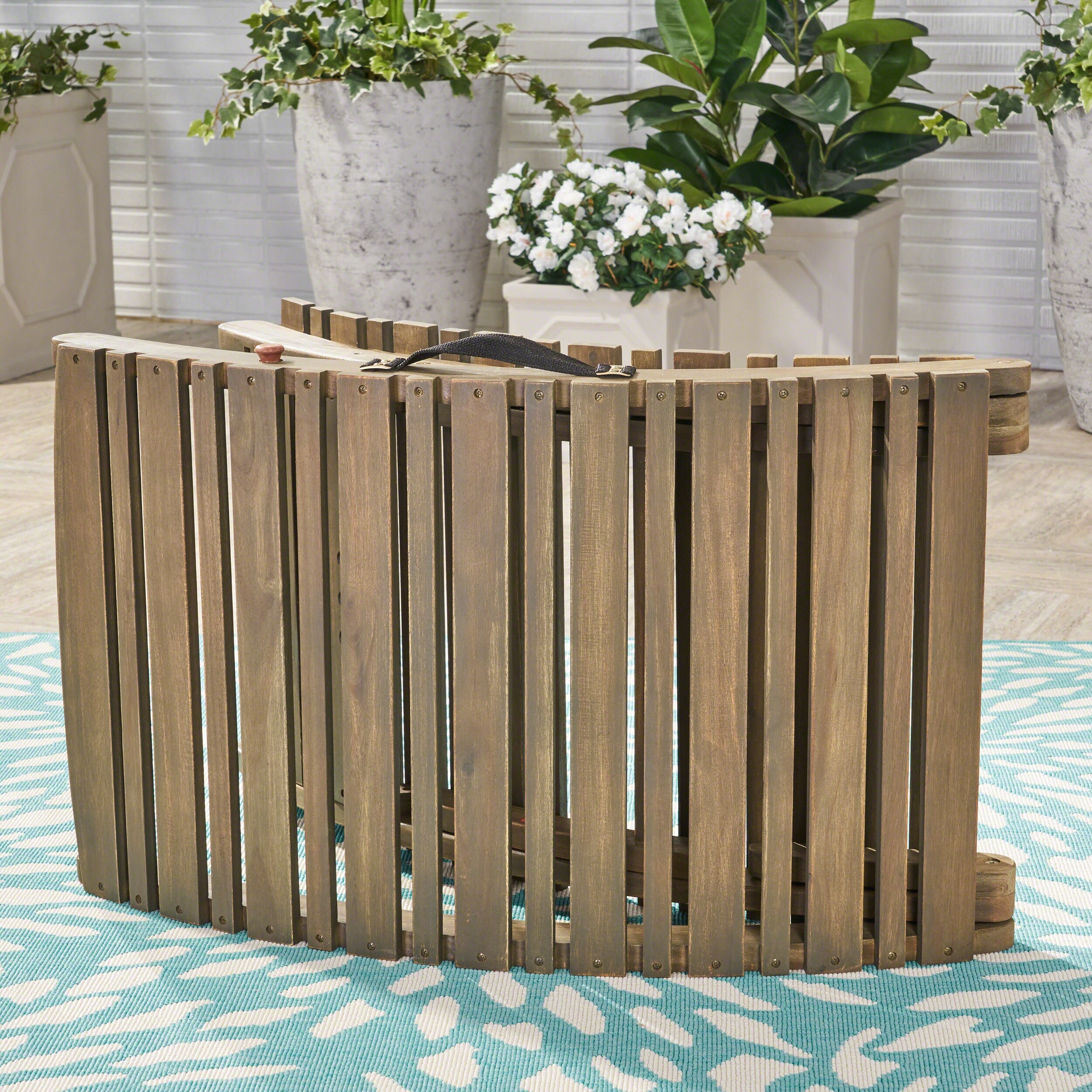 Lahaina Acacia Wood Outdoor Chaise Lounge by Christopher Knight Home Bed Bath Beyond 6788581