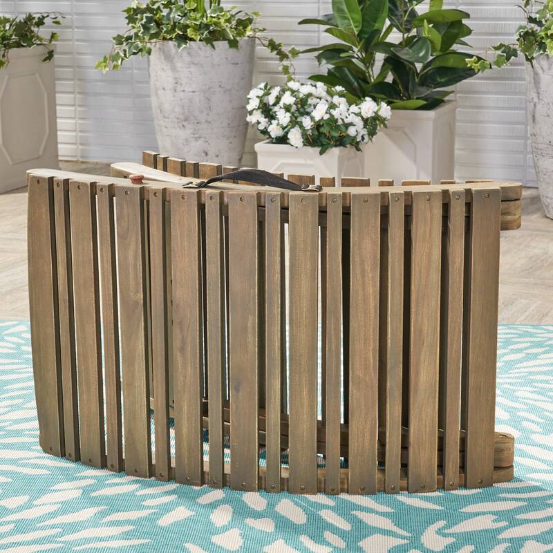 Lahaina Acacia Wood Outdoor Chaise Lounge by Christopher Knight Home