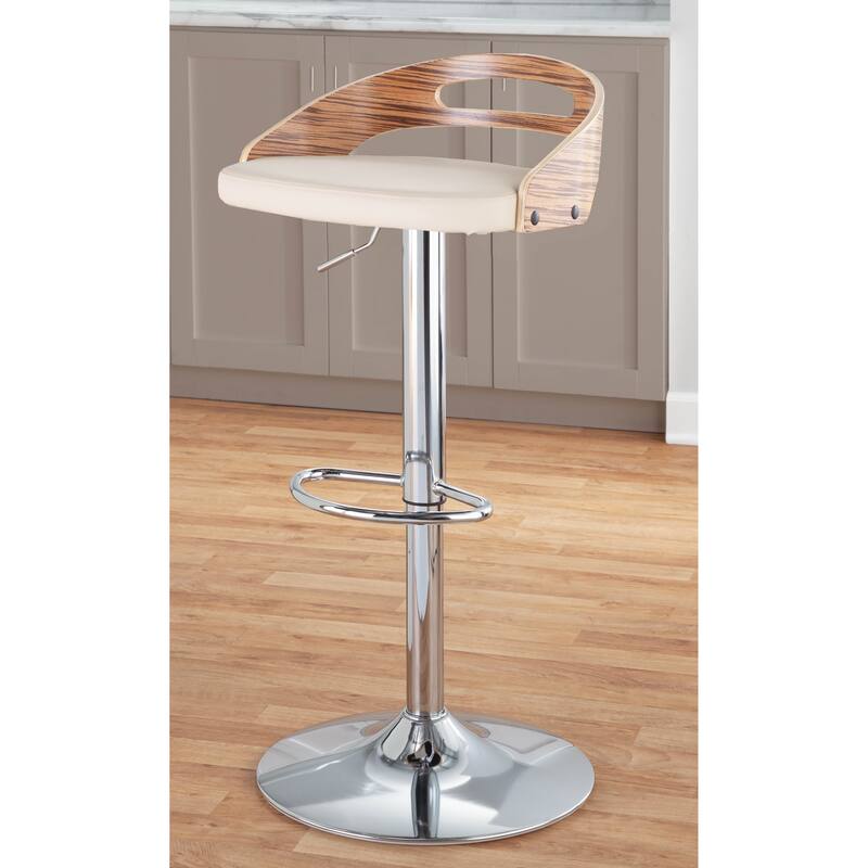 Carson Carrington Simon Adjustable Bar Stool with Oval Footrest (Set of 2)