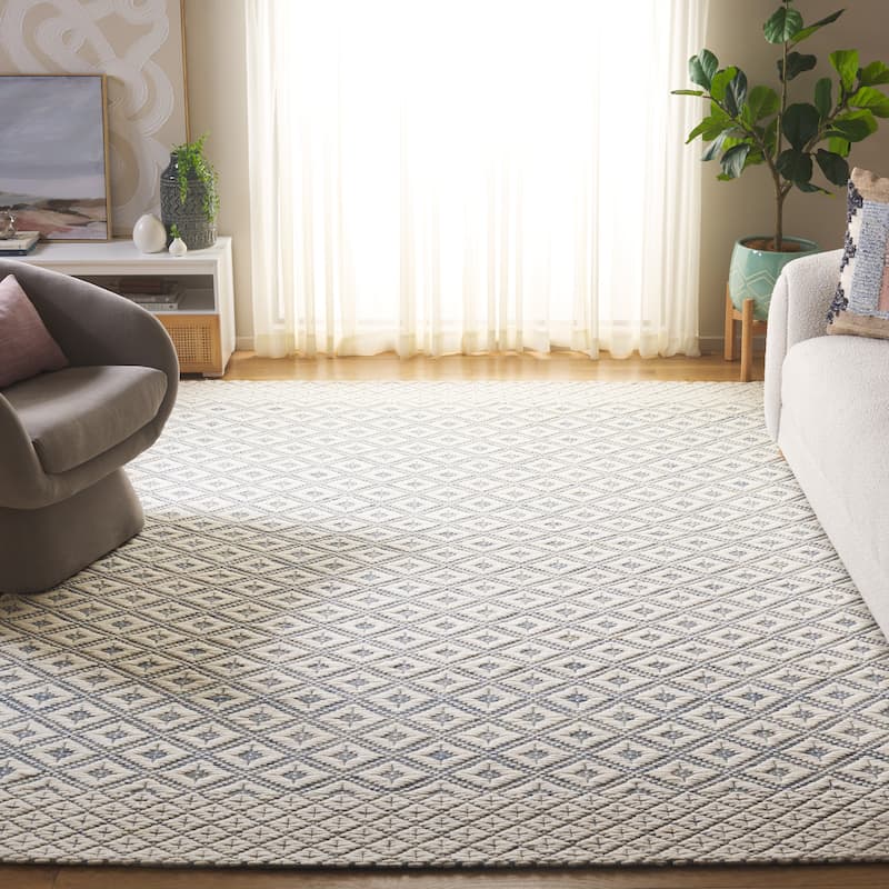 SAFAVIEH Handmade Marbella Gillette Boho Geometric Wool & Viscose