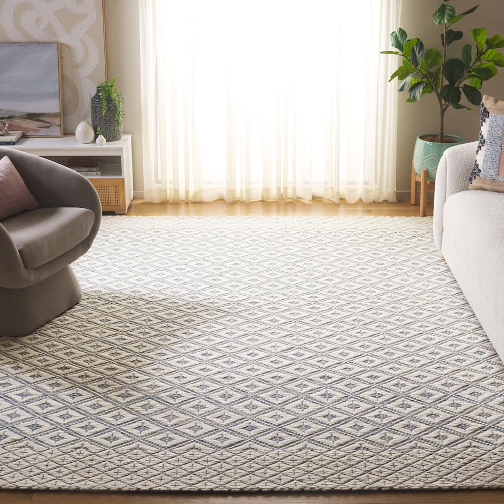 SAFAVIEH Handmade Marbella Gillette Boho Geometric Wool & Viscose