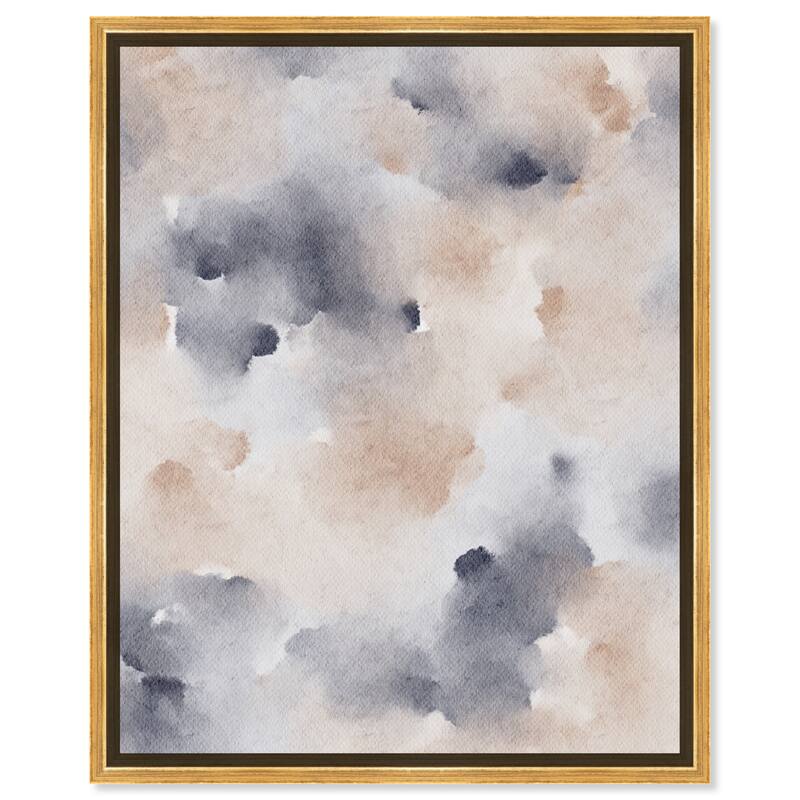 Art Remedy Fluff And Cotton Framed Watercolor Boho Abstracts - 31 x 37 - Gold