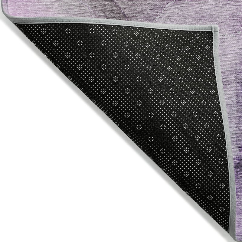 Machine Washable Indoor/ Outdoor Abstract Chantille Rug