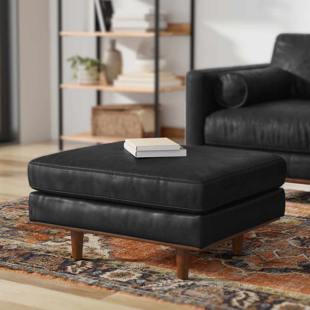 WYNDENHALL Brixley 33 inch Wide Mid-Century Modern Table Ottoman