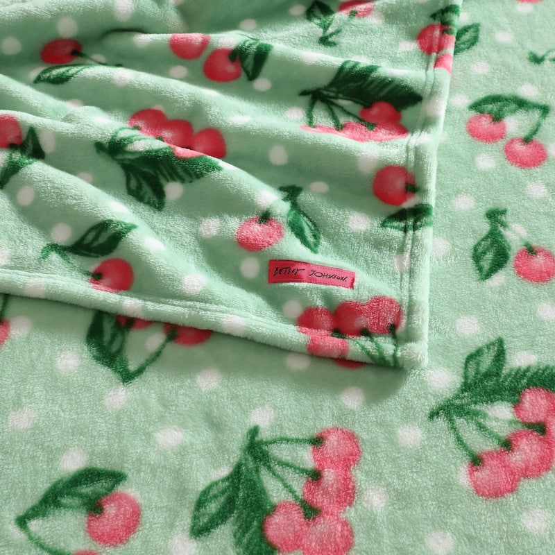 Betsey Johnson Printed Ultra Soft Plush Fleece Throw Blanket