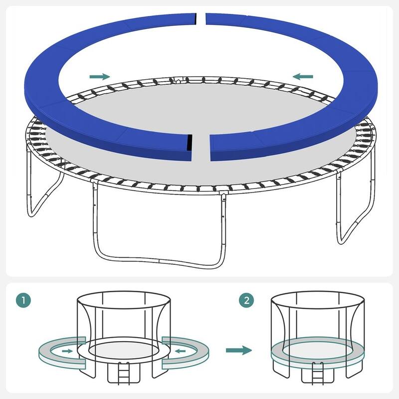 Blue PVC Weather-Resistant 14FT Trampoline Safety Pad with UV Protection