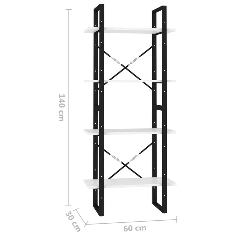 vidaXL Bookshelf Book Cabinet Shelving Unit for Living Room Engineered Wood