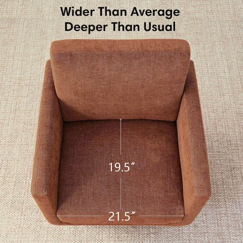 Upholstered Swivel Barrel Accent Chair(Set of 2)