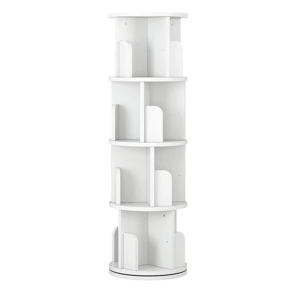 Modern 4 Tier 360 Rotating Bookshelf