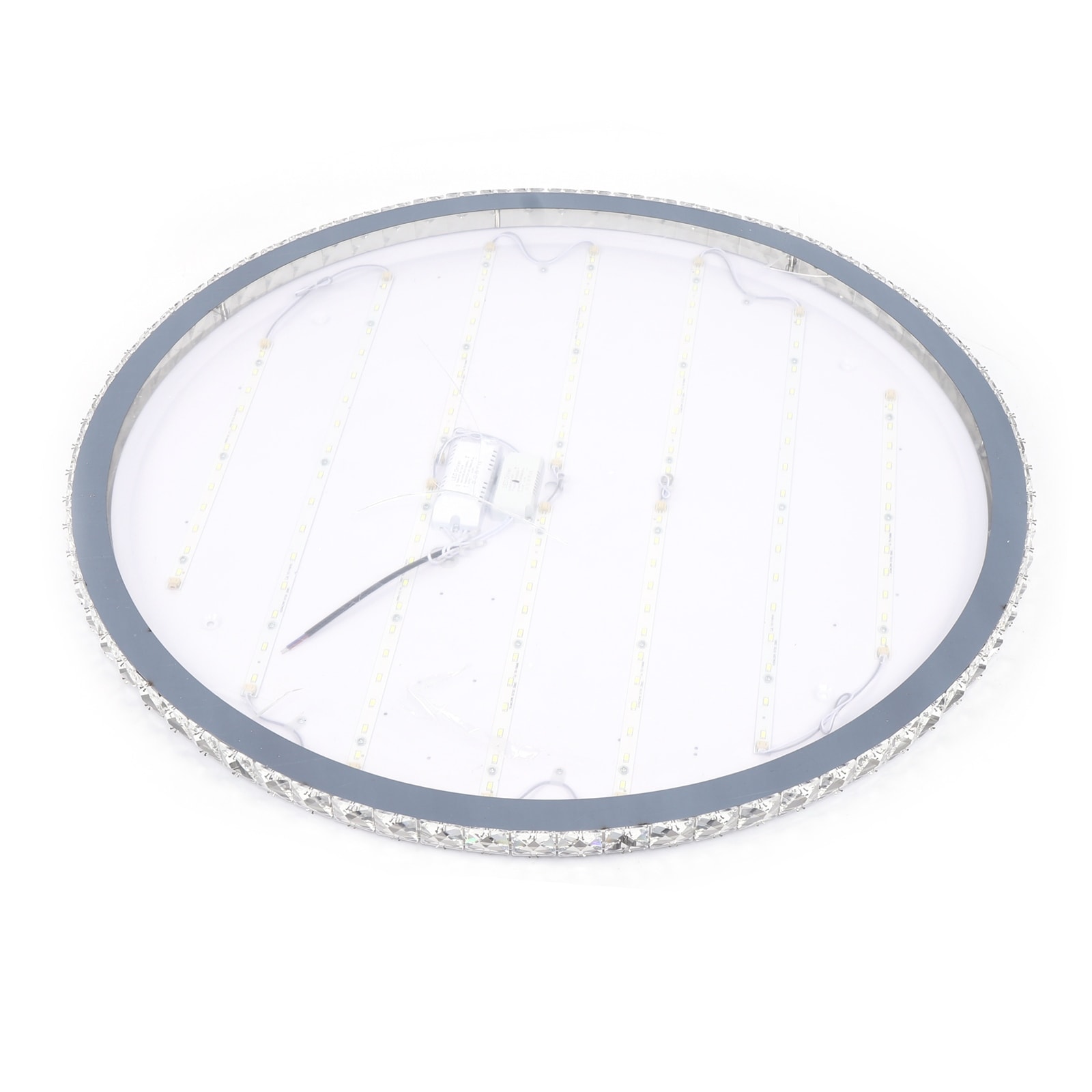 16 Inch Modern Round Crystal LED Flush Mount Ceiling Light