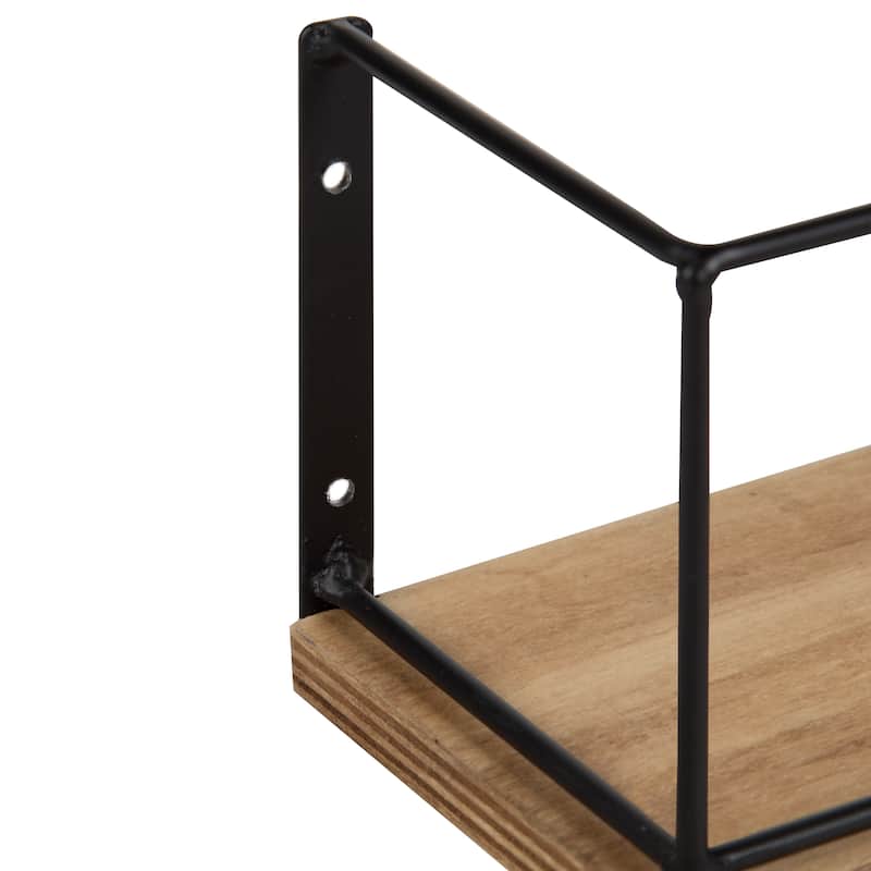 Carbon Loft Richter 2-pack Wood and Metal Floating Wall Shelves - 2 Piece