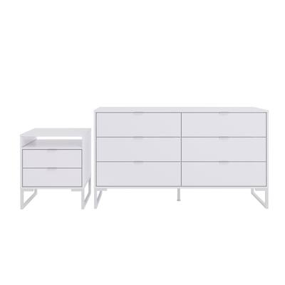 Kappesberg New Collins 2-Piece Bedroom Set, 6-Drawer Dresser & One (1) 2-Drawer Nightstand