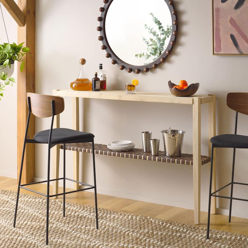 SAFAVIEH Sigurd Solid Wood Bar Height Dining Table - 61"W x 14"D x 41"H
