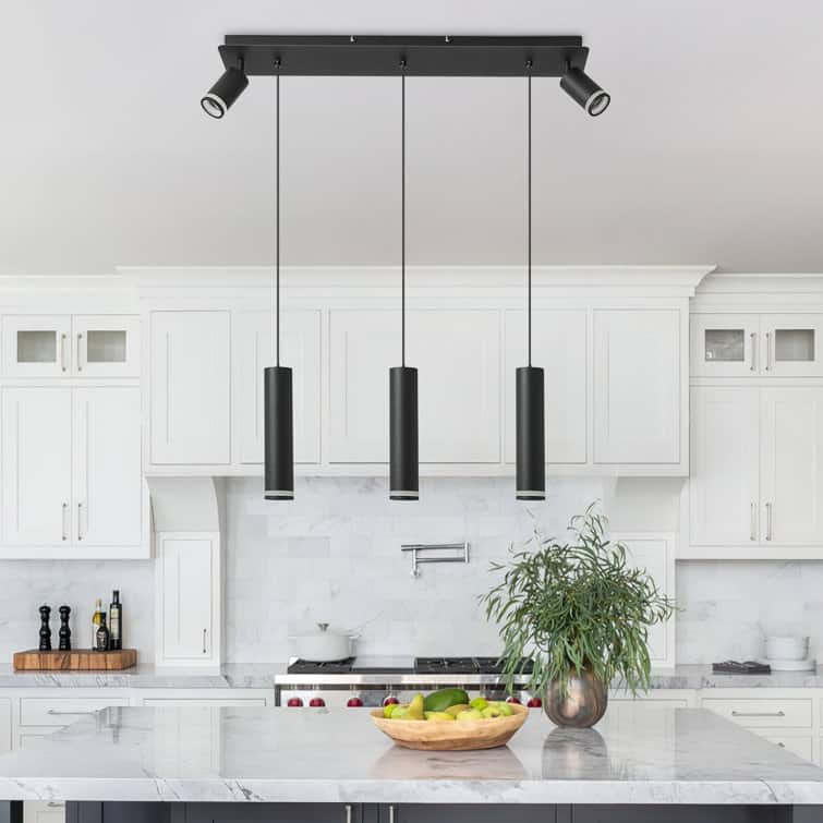 5 - Light Cylinder Kitchen Island Pendant[No Bulb]