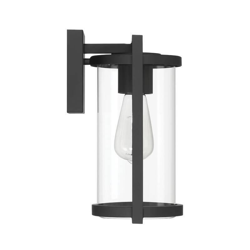Hunter Astwood Outdoor WeatherMax Black Wall Light - Transitional, Modern - Front Porch, Patio, Garage - Corrosion Resistant!