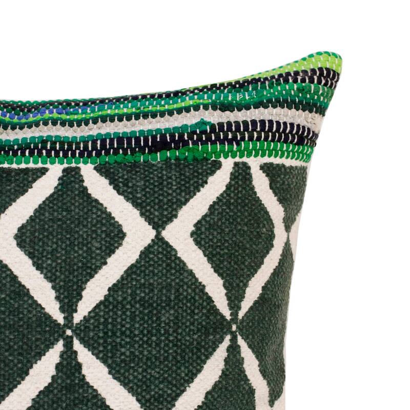 Sevita Boho Diamond Chindi Throw Pillow