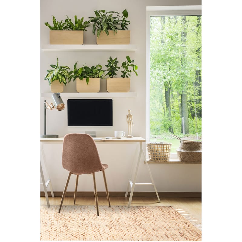 ECARPETGALLERY Braid weave Sienna Beige Wool Rug - 5'1 x 7'10