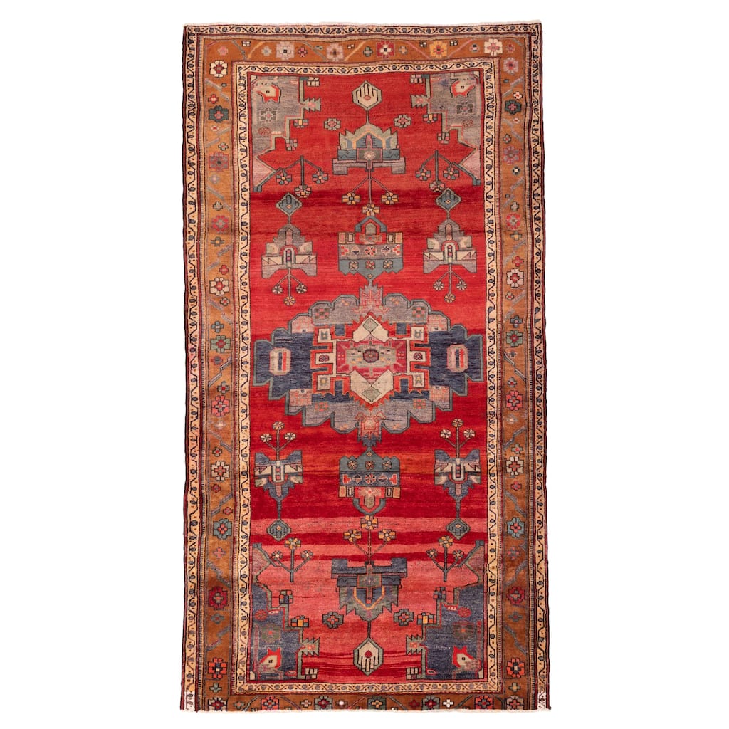 ECARPETGALLERY Hand-knotted Konya Anatolian Red Wool Rug - 5'3 x 10'1