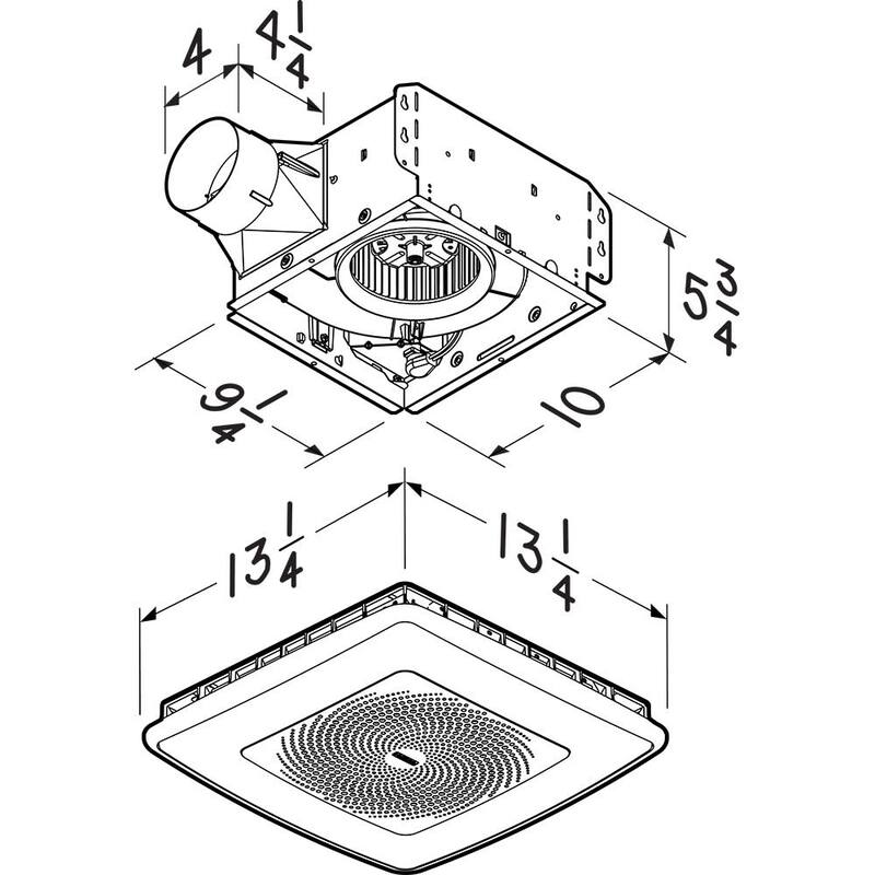 Broan SPK110RGBL 110 CFM 1.5 Sone ChromaComfort Exhaust Fan with Color