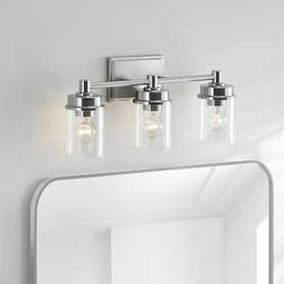 KAWOTI 3-light Modern Bathroom Vanity Light with Clear Glass