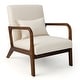 preview thumbnail 2 of 15, Costway 1PC/2PCS Modern Accent Chair Leisure Armchair with Rubber Wood - See Details Beige
