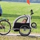 preview thumbnail 1 of 7, Aosom Elite II 3 in 1 Double Child Bike Trailer and Stroller