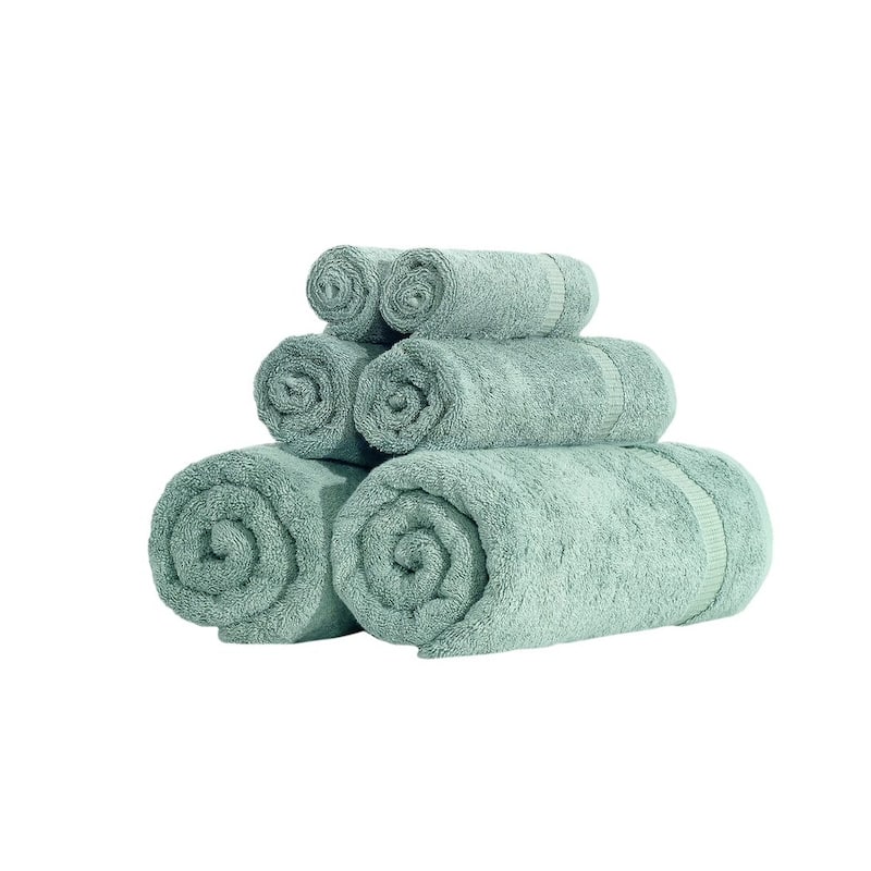 Luxury Turkish Villa Collection Bathroom Towel - Quick Dry Bath Towel Set (Set of 6)
