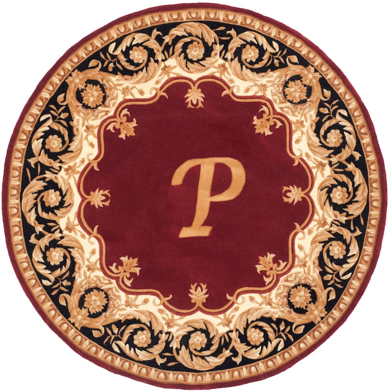 SAFAVIEH Handmade Naples Bojka Traditional Oriental Wool Rug - 6' x 6' Round - Maroon P - Round