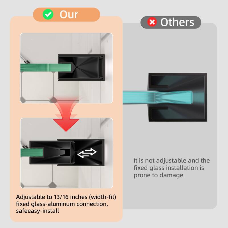 34.75'' W x 72'' H Semi-Frameless Neo-Angle Pivot Shower Door - 34.75" X 34.75" X 72"