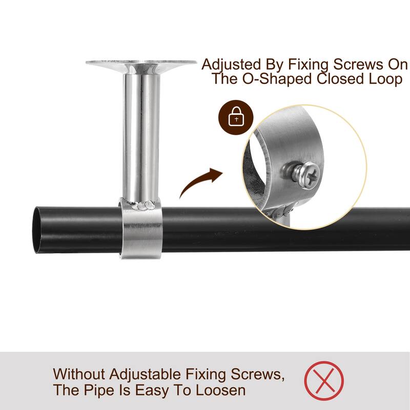 3 Set Ceiling Mount Curtain Rod Bracket
