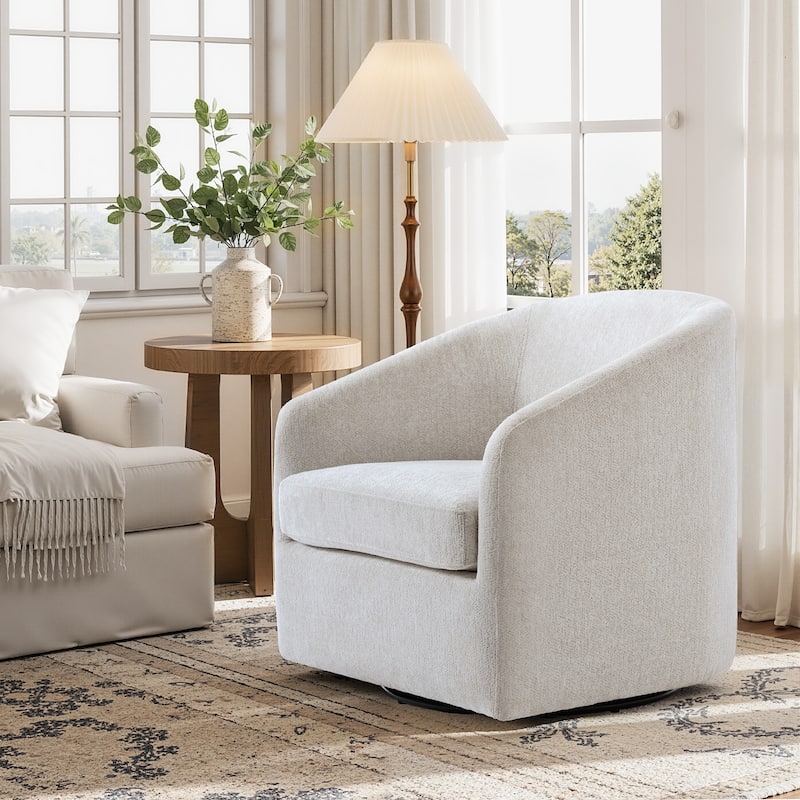 360° Swivel Accent Chairs with Removable Seat Cushion for Living Room, Reading Room