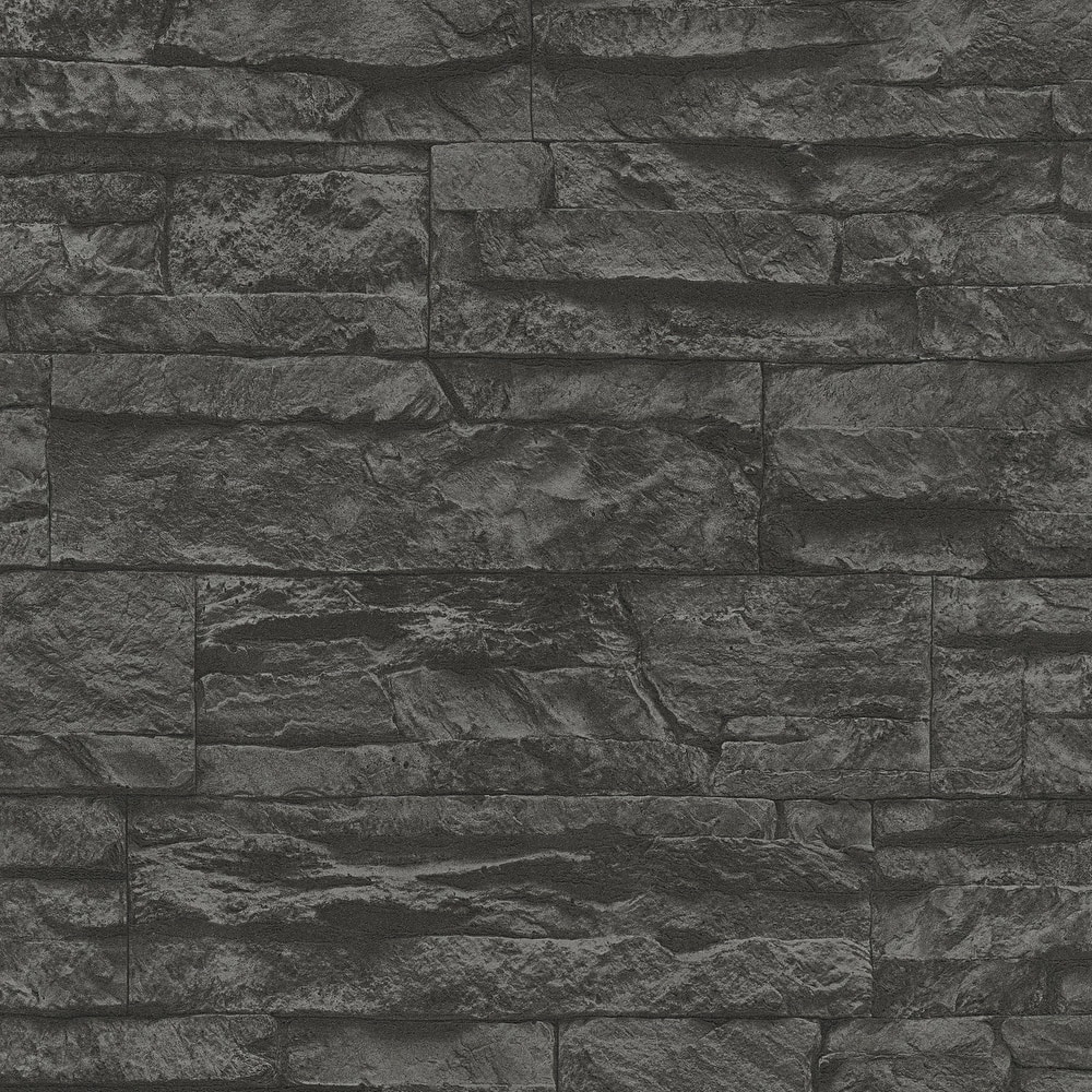 Galerie Wallcoverings Bricks and More Collection Wide Granite Slabs Matte Finish Vinyl on Non-woven Wallpaper Roll