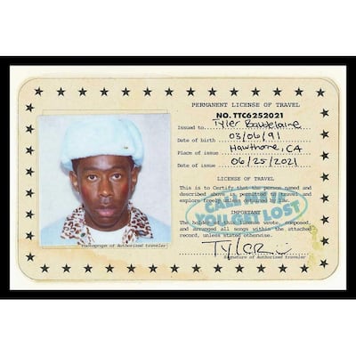 Tyler The Creator License CMIYGL Framed Poster - 24 x 36 Inch