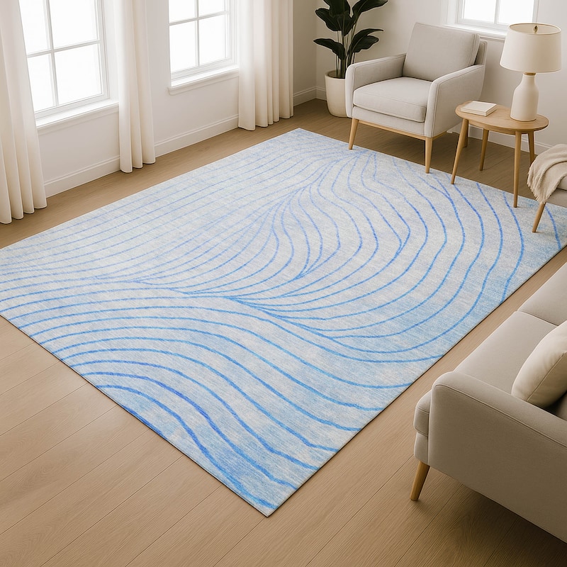 Premium Washable Super Soft Modern Wave Mayfield Rug