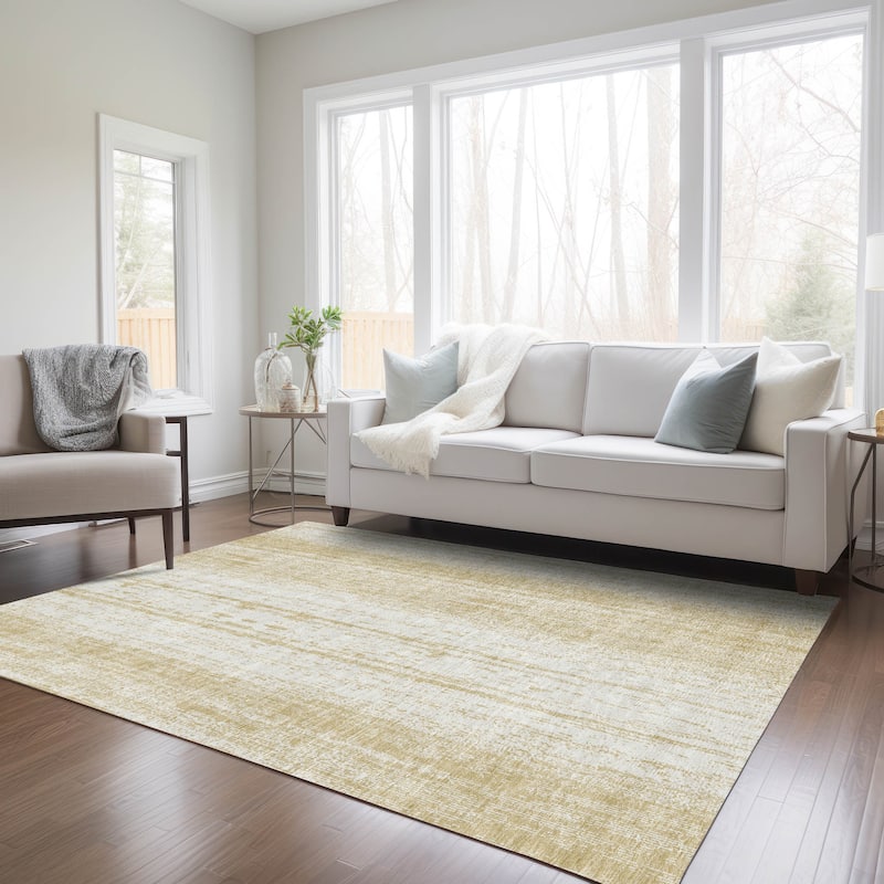 Machine Washable Indoor/ Outdoor Chantille Ombre Stripes Rug