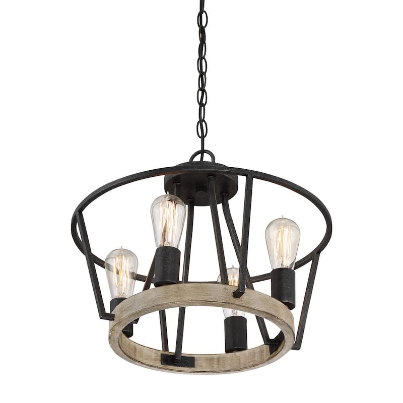 Brockton 4-Light Semi-Flush Mount in Grey Ash