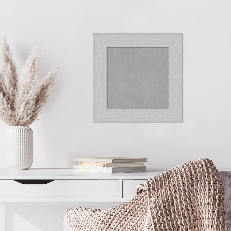 Amanti Art Shiplap White Framed Magnetic Board