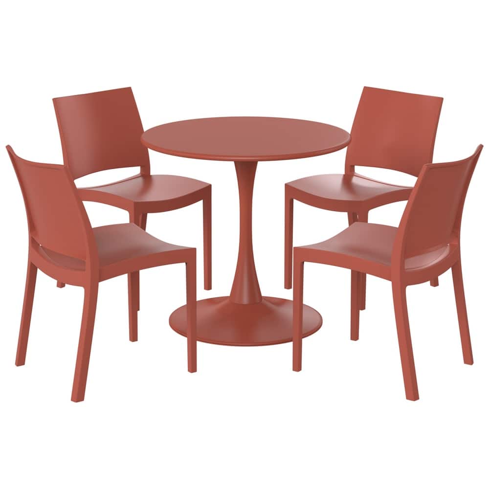 Frond and Form 4-Person Outdoor Round Dining Set