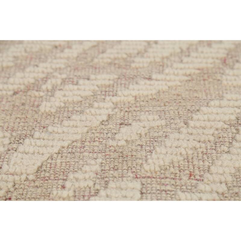 Moroccan Abstract Area Rug Handmade Wool Carpet - 7'11"x 9'7"